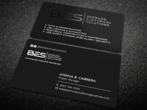 Business Card Design by Tripti Ranjan Gain for Bermuda Electrical Solutions  | Design: #23736594