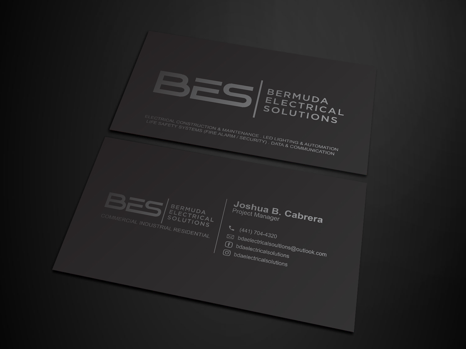 Business Card Design by HAKIMA 2 for Bermuda Electrical Solutions  | Design #23727755