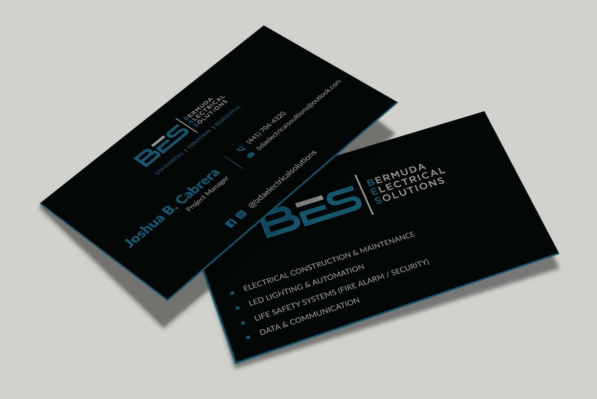 Visitenkarten-Design von Musa. A für Bermuda Electrical Solutions  | Design #23731735