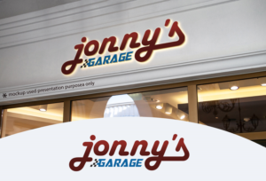 Jonny's Garage, maybe JG initials as center piece, but retain the name Jonny's Garage | Logo Design by Juli creation