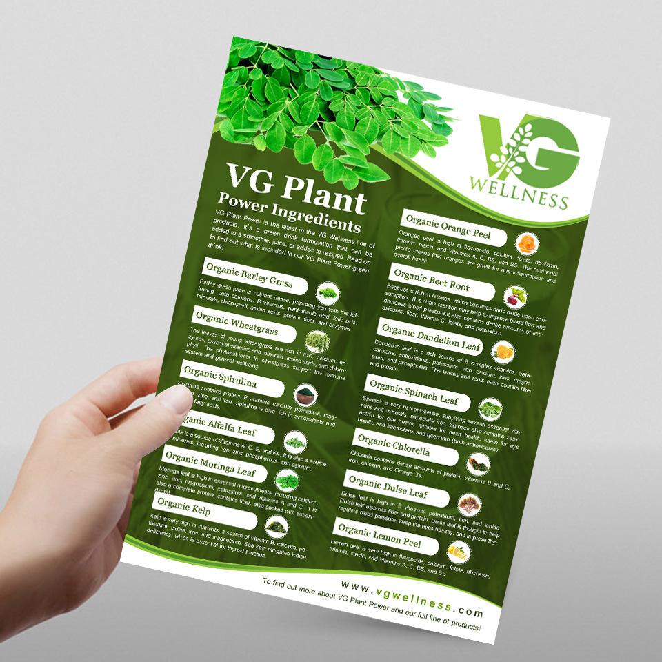 Flyer Design by LAXMI DESIGNHUB for VG Wellness LLC | Design #23737644