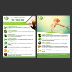 Flyer Design by Schöpfer for VG Wellness LLC | Design: #23760069