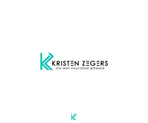 Kristen zegers or KZ for initials within a logo, will use the Kristen Zegers the well nourished athlete across the top of my website | Logo Design by GBDESIGN