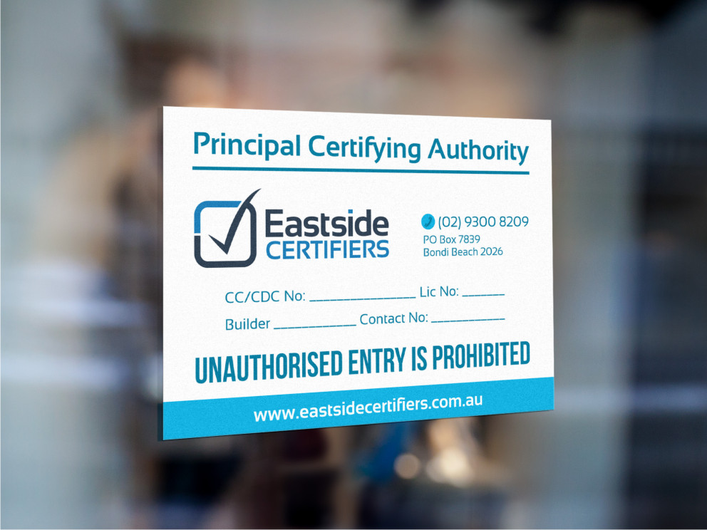 Signage Design by Atvento Graphics for Eastside Certifiers | Design #23740476