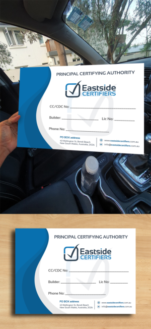 Design de Panneau par ecorokerz pour Eastside Certifiers | Design #23735085
