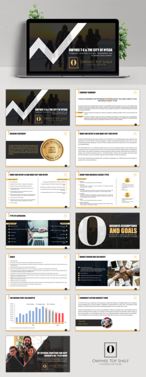 Owyhee Top Shelf & City of Nyssa; Public Forum: "Community in Action & Economic Deve... | PowerPoint-Design von SAI DESIGNS