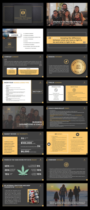 Owyhee Top Shelf & City of Nyssa; Public Forum: "Community in Action & Economic Deve... | PowerPoint-Design von Luvinda
