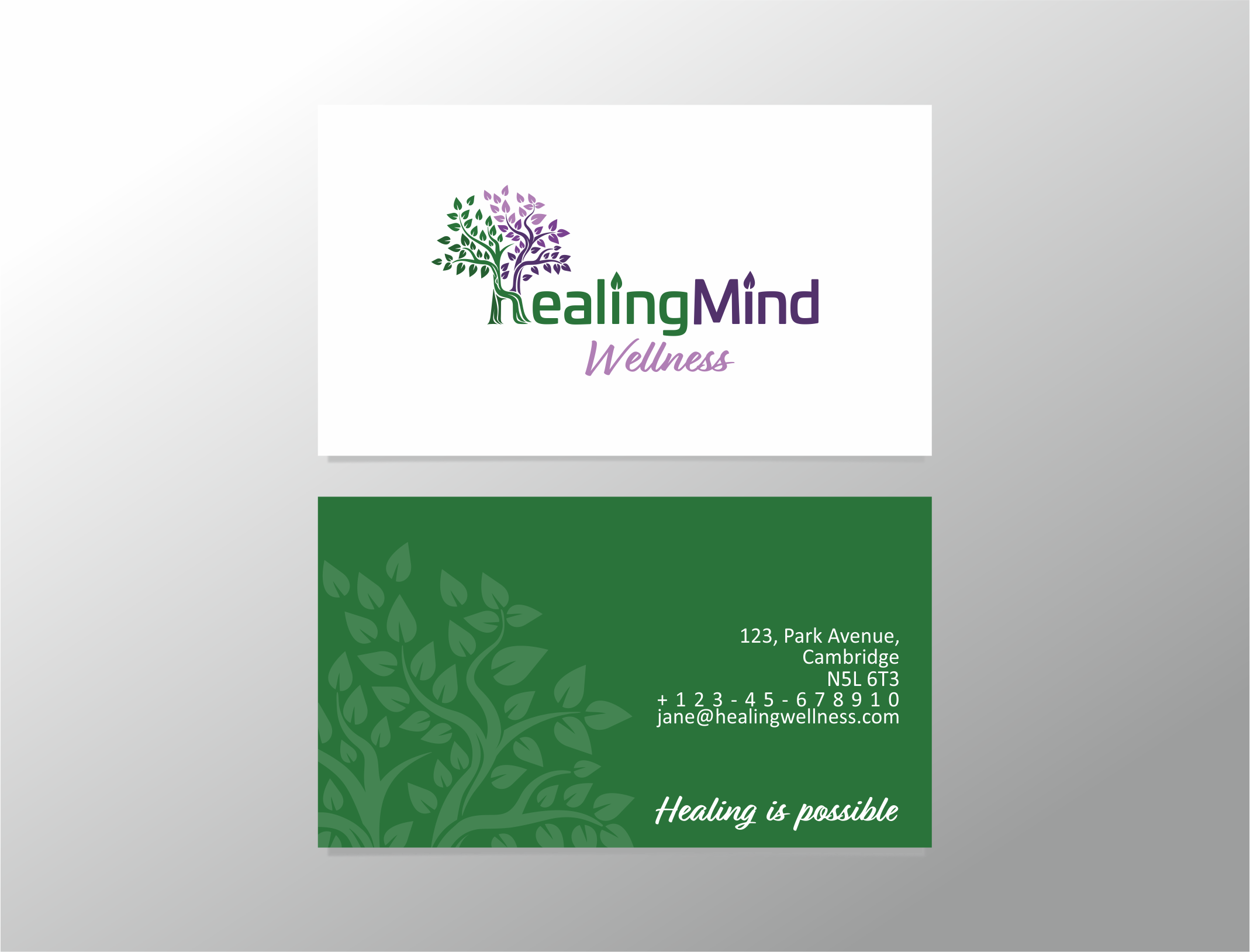 Business Card Design by Artissan for Healing Mind Wellness, LLC | Design #23770200
