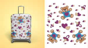 Graphics for Suitcase-Shaped Box For Babies | Diseño de Empaque por SAI DESIGNS