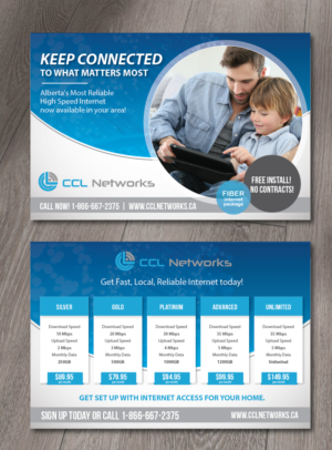 Postcard Design by alex989 for CCL Networks Inc. | Design: #23750091