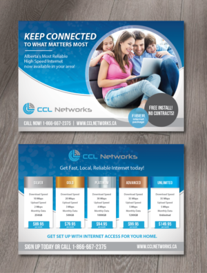 Postcard Design by alex989 for CCL Networks Inc. | Design: #23750092