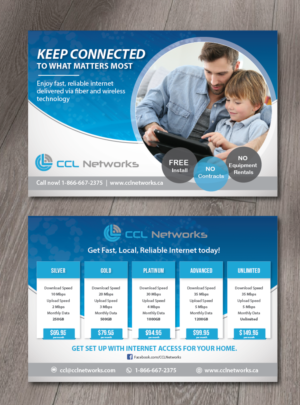Postcard Design by alex989 for CCL Networks Inc. | Design: #23767078