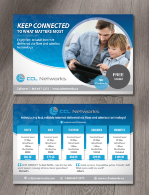 Postcard Design by alex989 for CCL Networks Inc. | Design: #23772332