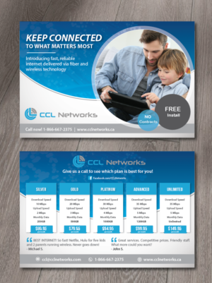 Postcard Design by alex989 for CCL Networks Inc. | Design: #23775900