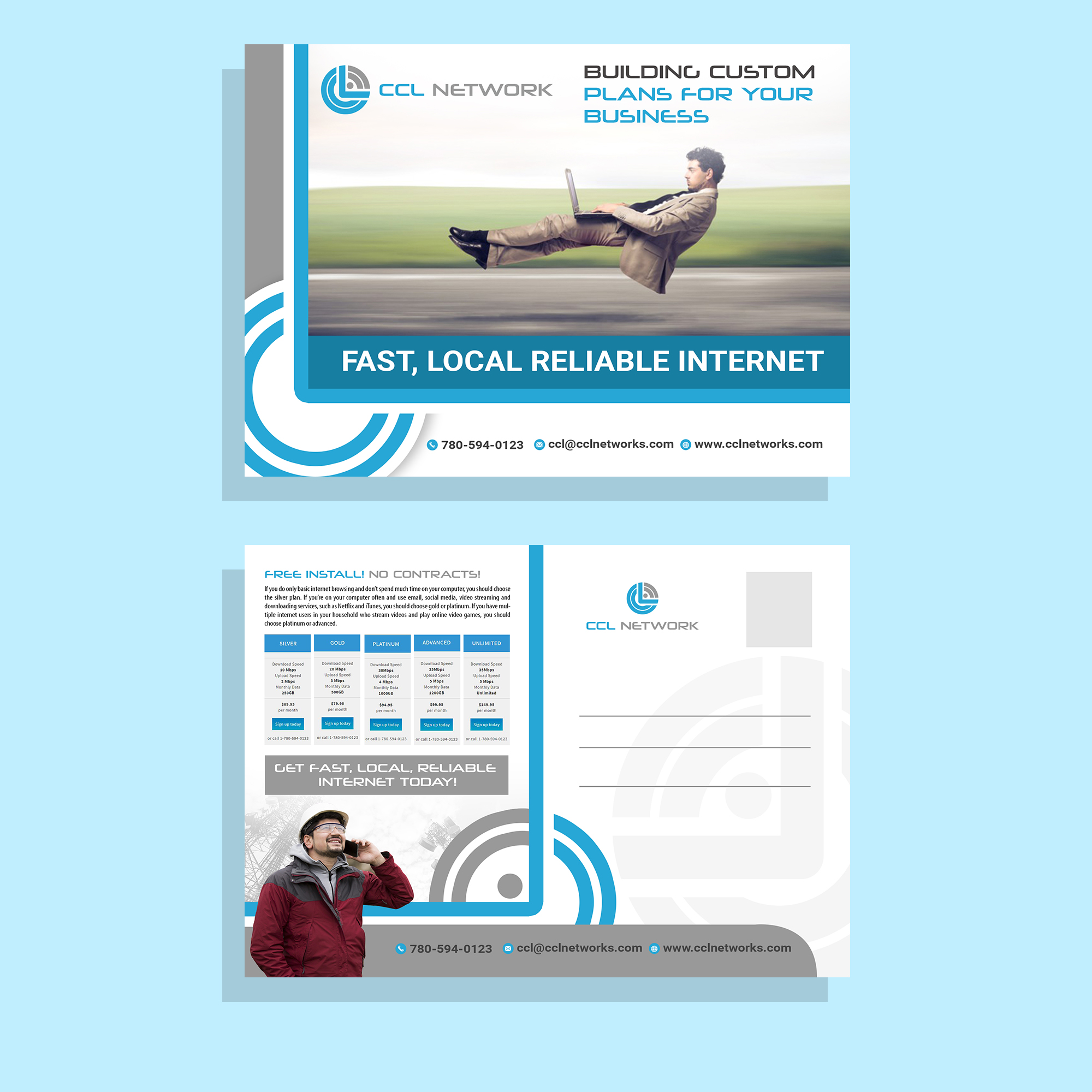 Postcard Design by Deepak_9_Malhotra for CCL Networks Inc. | Design #23752888