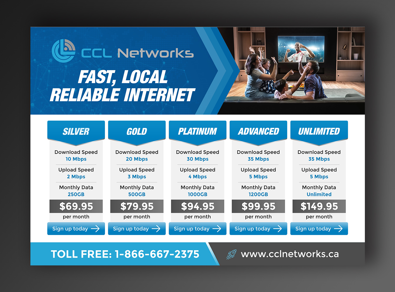 Postcard Design by OwnDesign for CCL Networks Inc. | Design #23752795