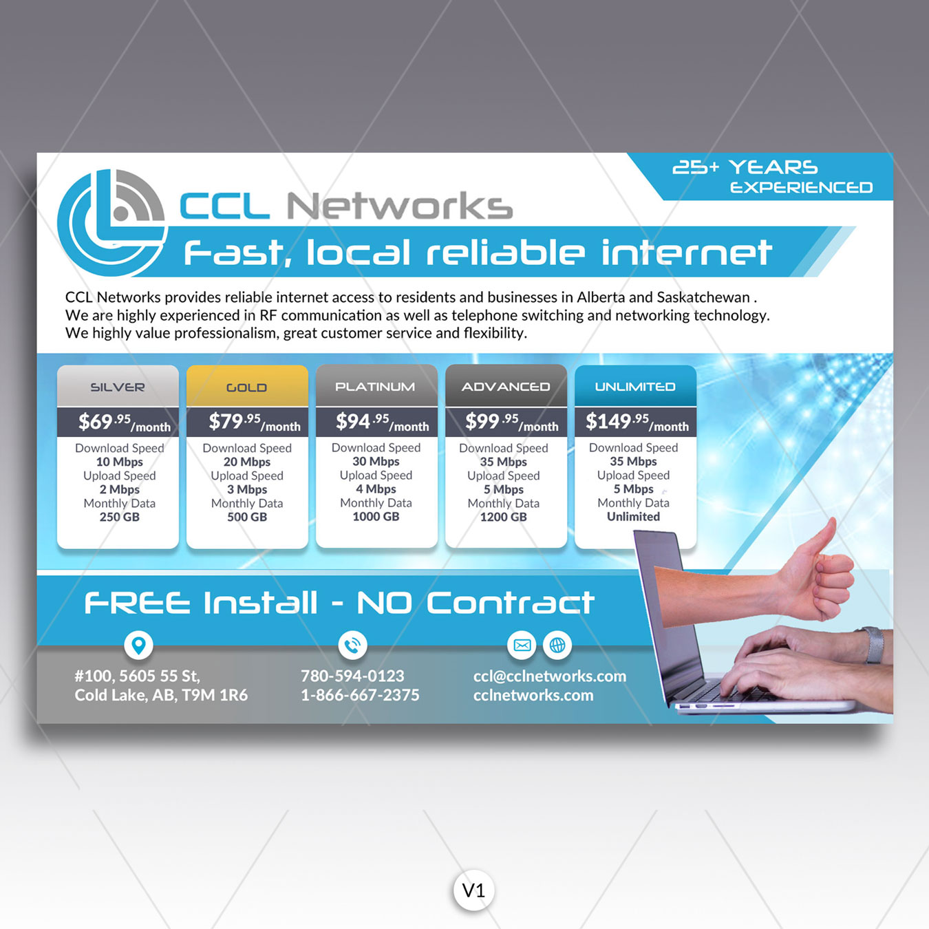Postcard Design by DA. for CCL Networks Inc. | Design #23749765