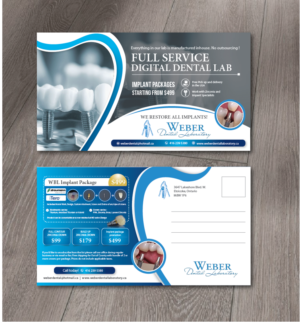 Postcard Design by alex989 for Weber Dental Laboratory | Design: #23792803