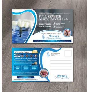 Postcard Design by alex989 for Weber Dental Laboratory | Design: #23792805