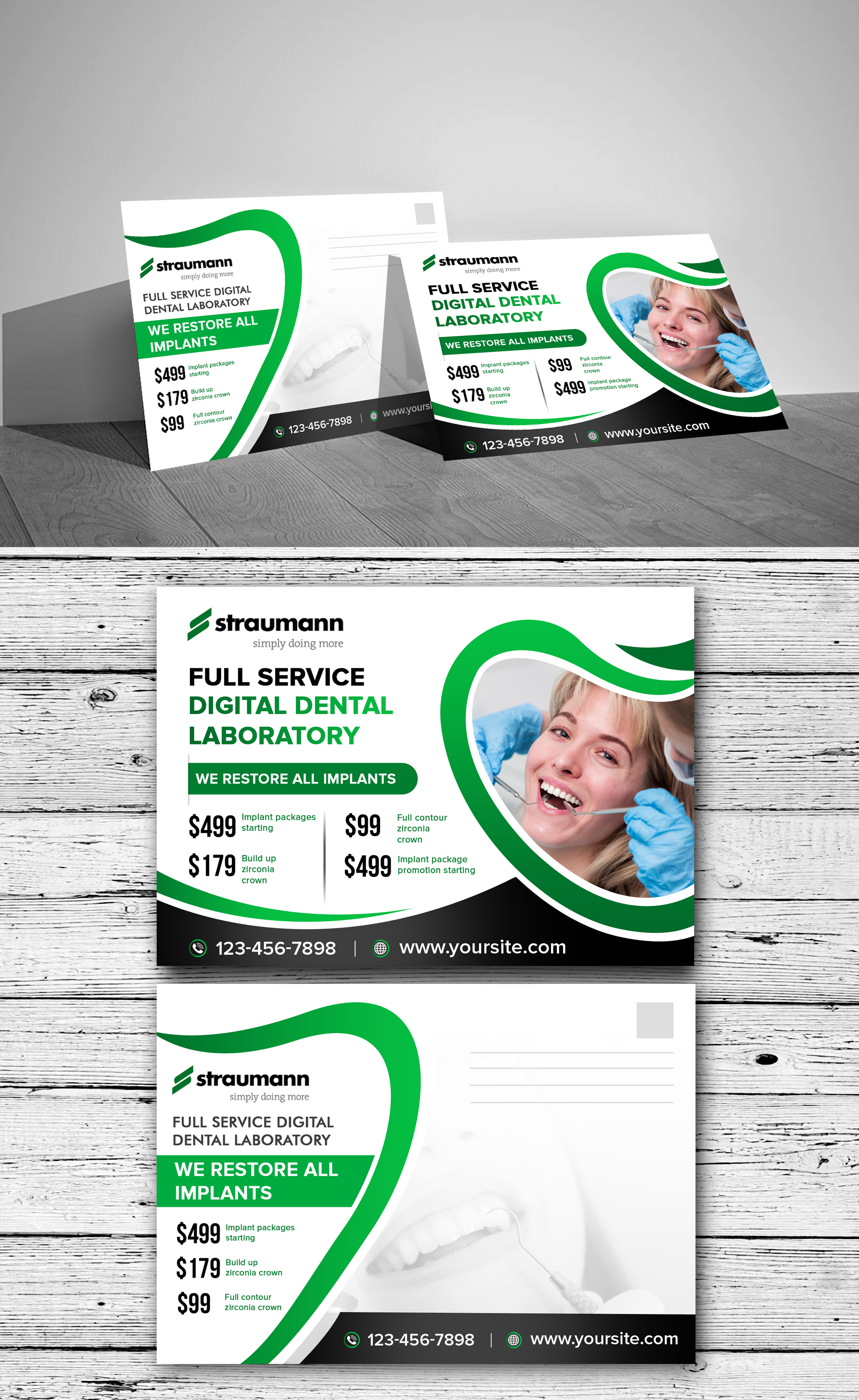 Postcard Design by LAXMI DESIGNHUB for Weber Dental Laboratory | Design #23784403