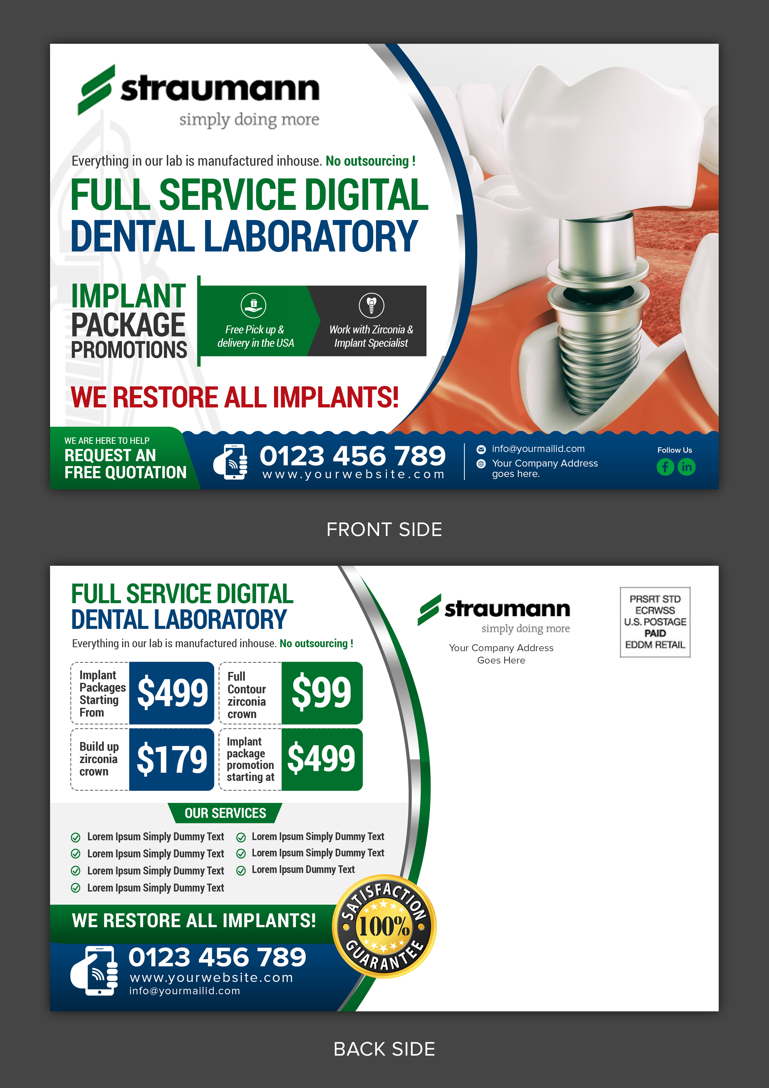 Postcard Design by SAI DESIGNS for Weber Dental Laboratory | Design #23764486