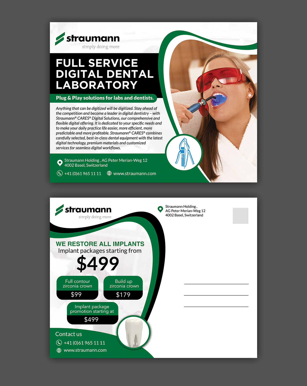 Postcard Design by Schöpfer for Weber Dental Laboratory | Design #23768487