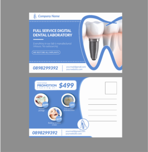 Postcard Design by Vicky designs Inc for Weber Dental Laboratory | Design: #23789853