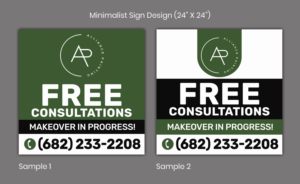 Minimalist Sign Design (24” X 24”) | Signage Design by ARTOGRAPHY