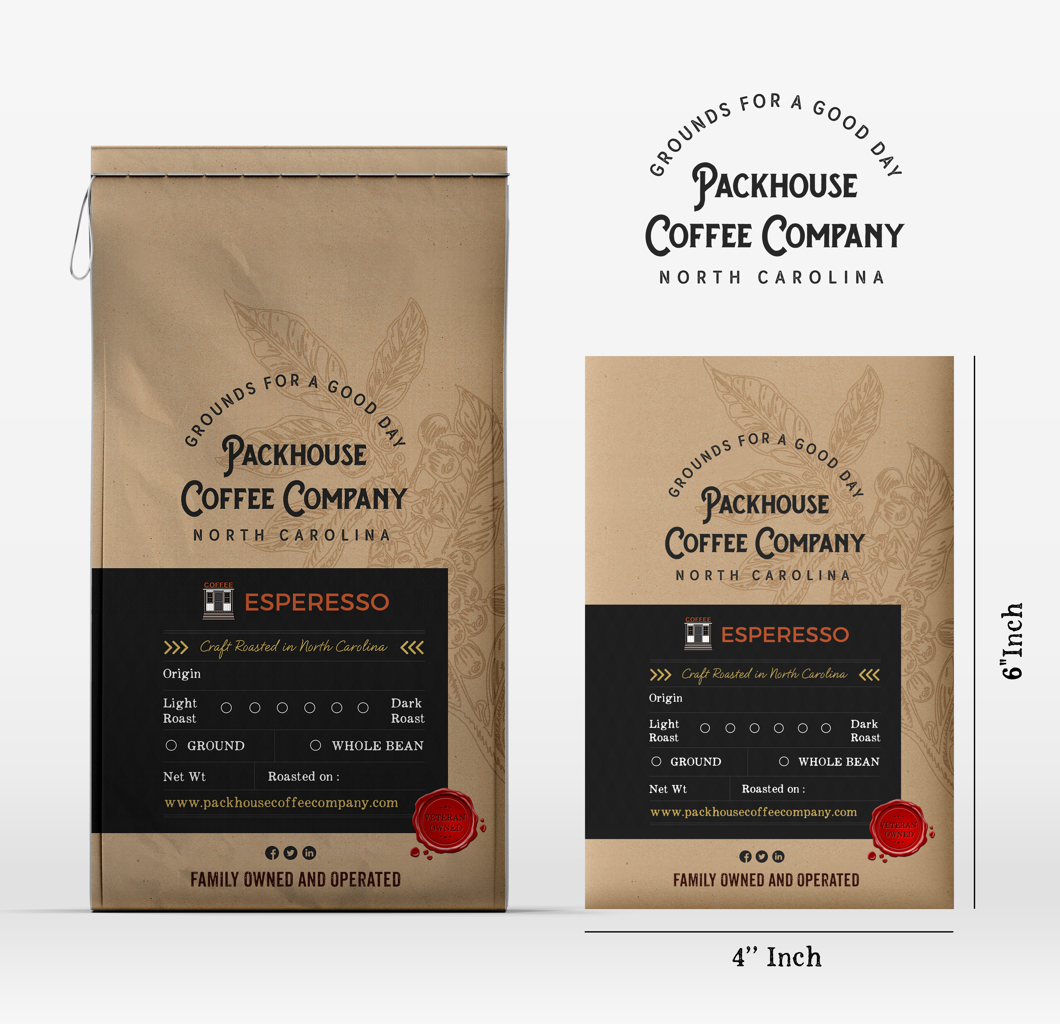 Label Design by SAI DESIGNS for Packhouse Coffee Company | Design #23840523