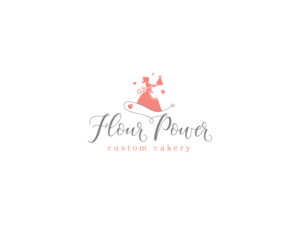 Flour Power Custom Cakery | Logo Design by ultramarin