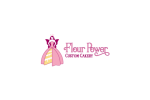 Flour Power Custom Cakery | Logo Design by coo.lt