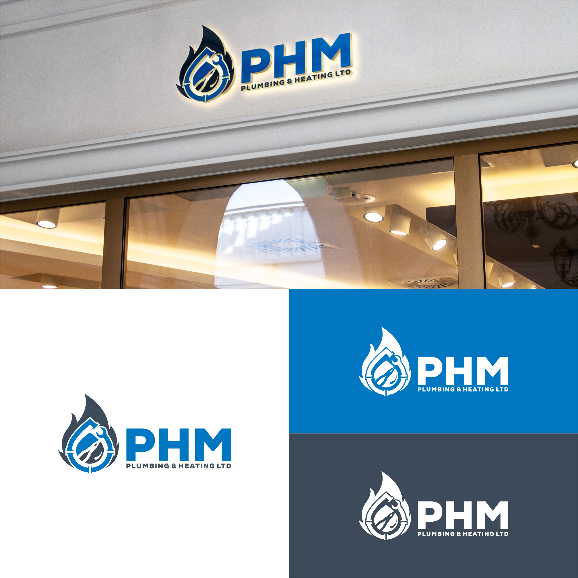 Logo Design by tejo for PHM Plumbing & Heating Ltd | Design #23763002