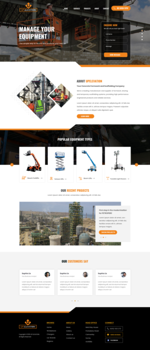 **Wanted** Wordpress web design for scaffolding rental and construction company | Diseño Web por WebPixel