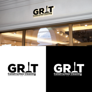 Grit (as the main part) and then underneath (byline) Construction Cleaning. Must also include "LLC" but if you can make that very tiny somewhere that would be great | Logo Design by tejo