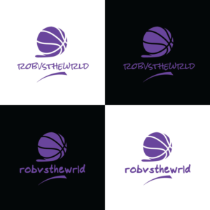 (robvsthewrld) under the logo in 'rock salt' font robvsthewrld needs to be all together no spaces | Logo Design by Rii