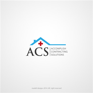 Accomplish Contracting Solutions (construction, restoration, disaster relief) | Logo Design by madeli