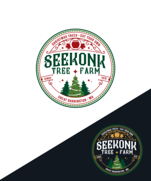 Seekonk Tree Farm, Great Barrington ,MA    Since 1978      (no preference in order of words | Design de Logo par StudioD™