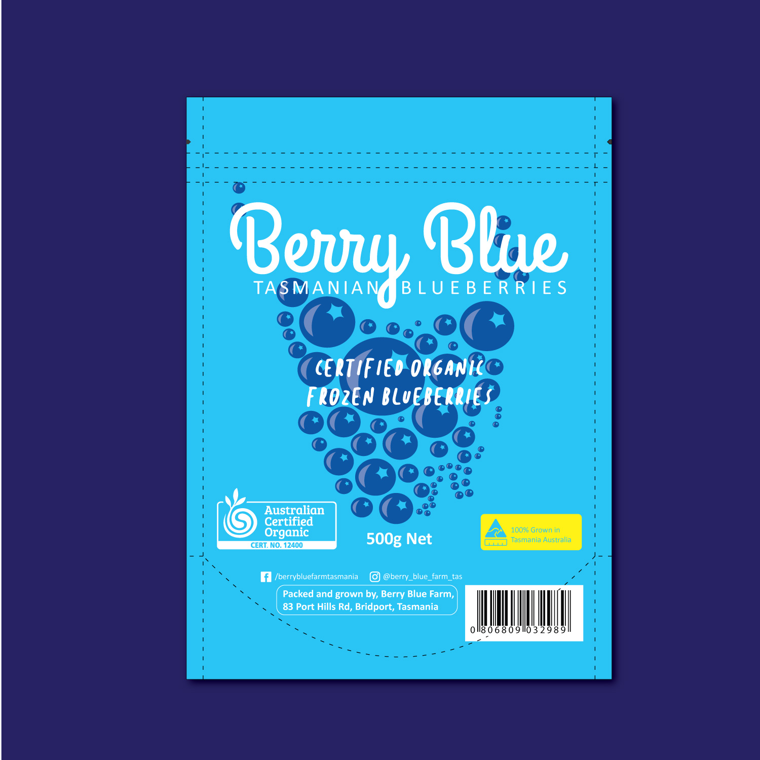 Label Design by nancyy for Berry Blue Blueberries | Design #23775729