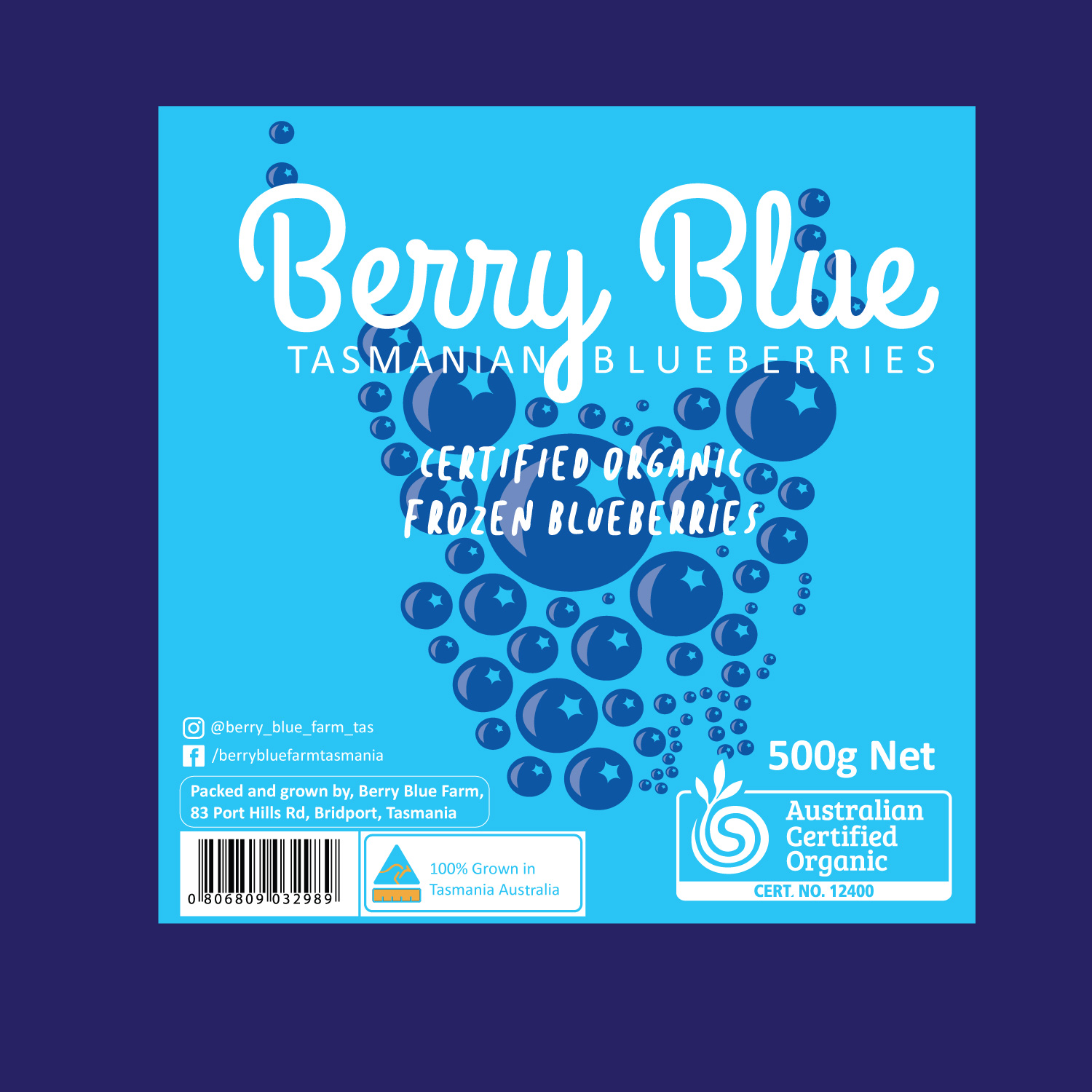 Label Design by nancyy for Berry Blue Blueberries | Design #23775955