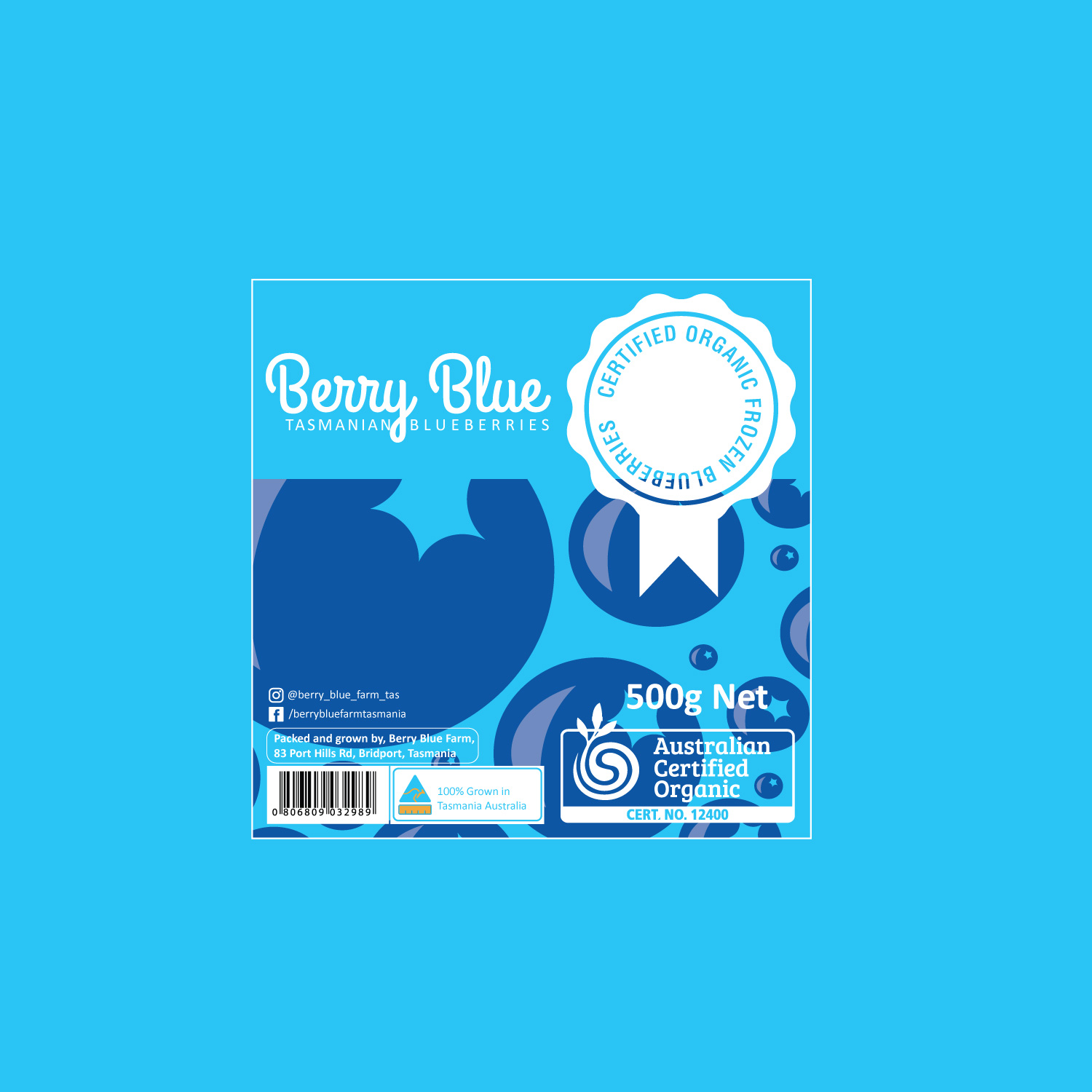 Label Design by nancyy for Berry Blue Blueberries | Design #23777682