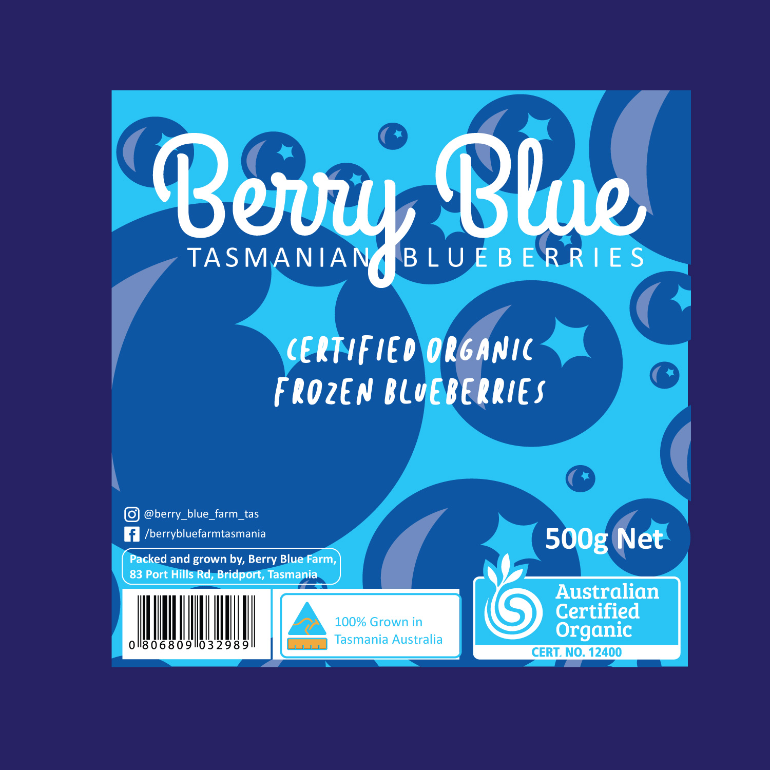Label Design by nancyy for Berry Blue Blueberries | Design #23777705