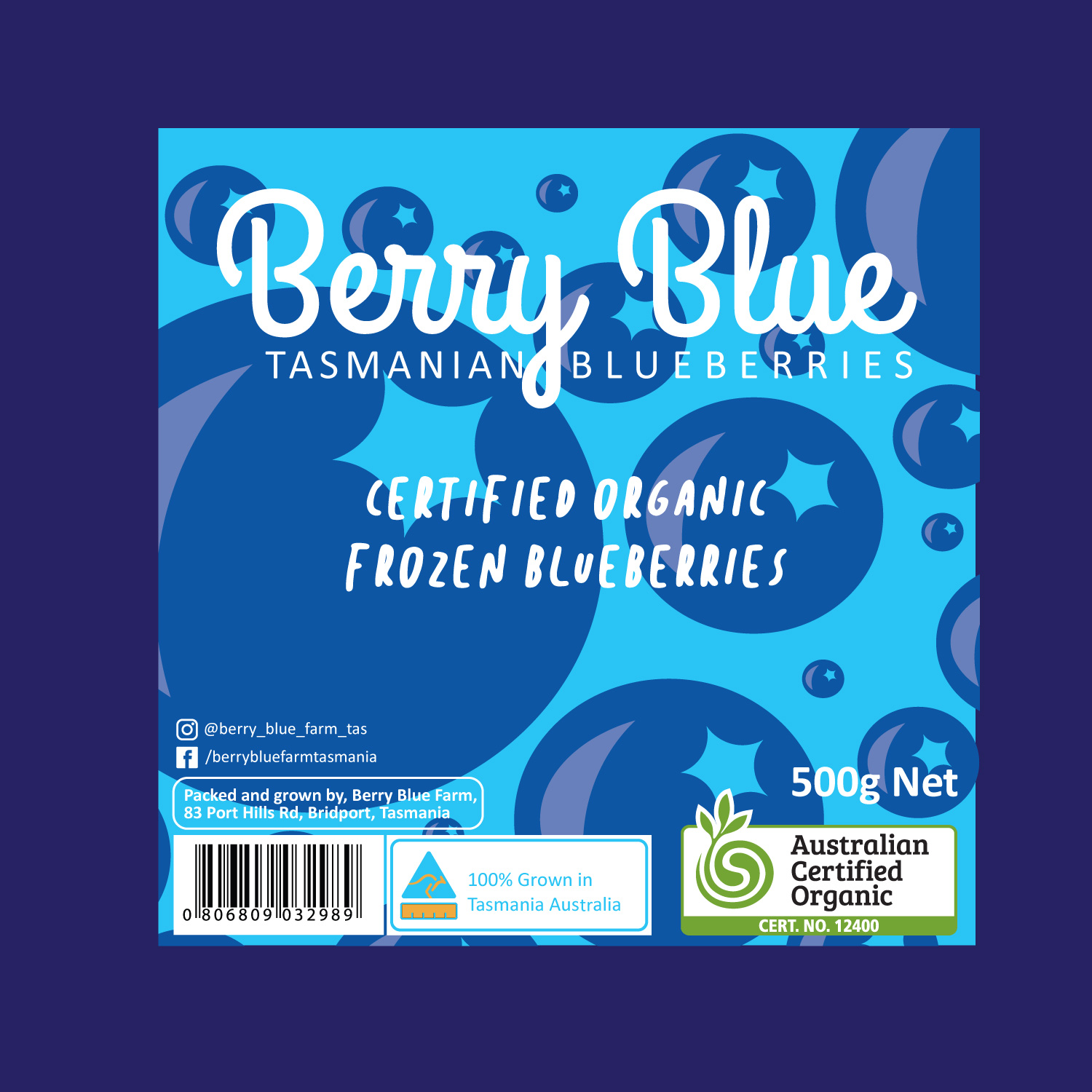 Label Design by nancyy for Berry Blue Blueberries | Design #23778279
