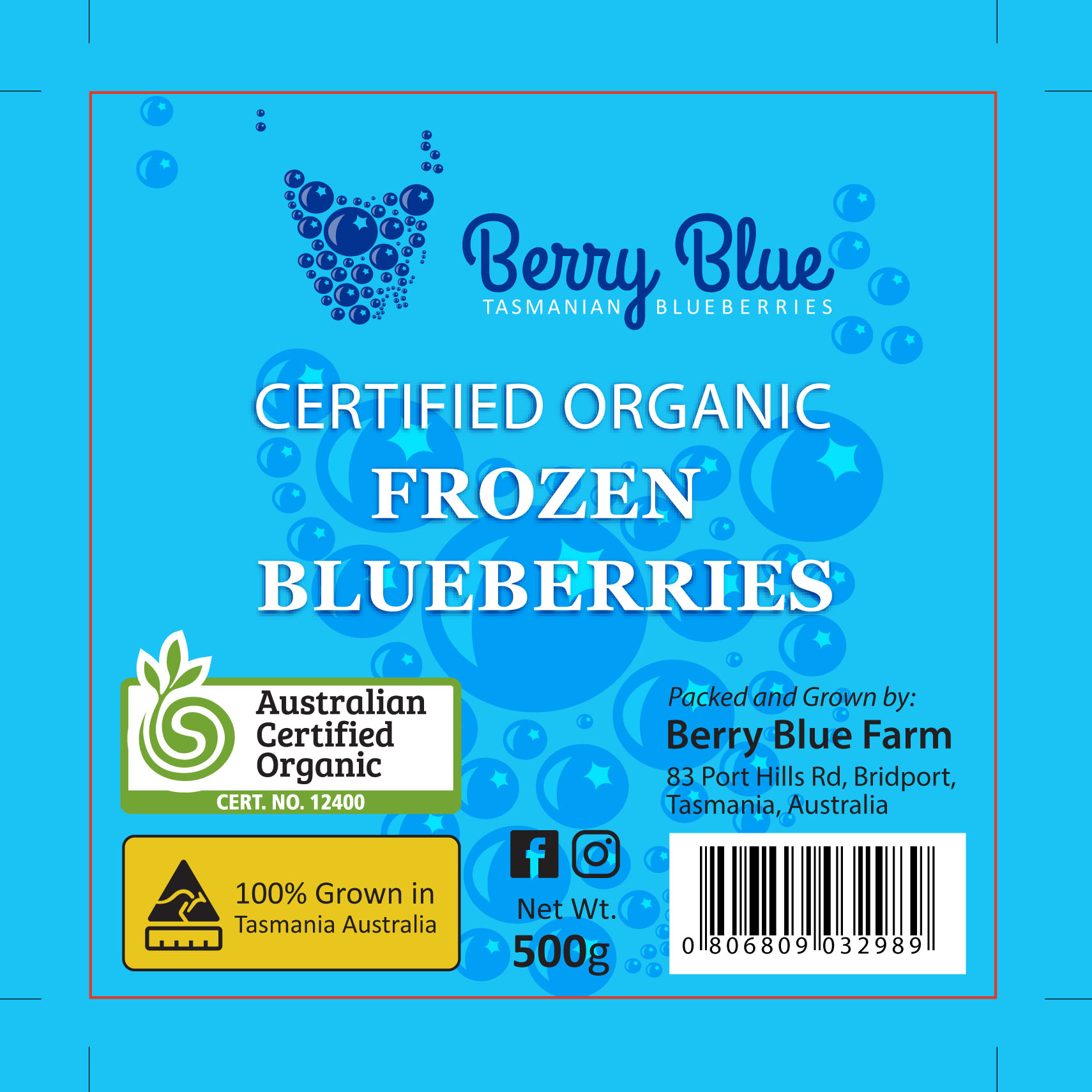 Label Design by ***strange*** for Berry Blue Blueberries | Design #23777840