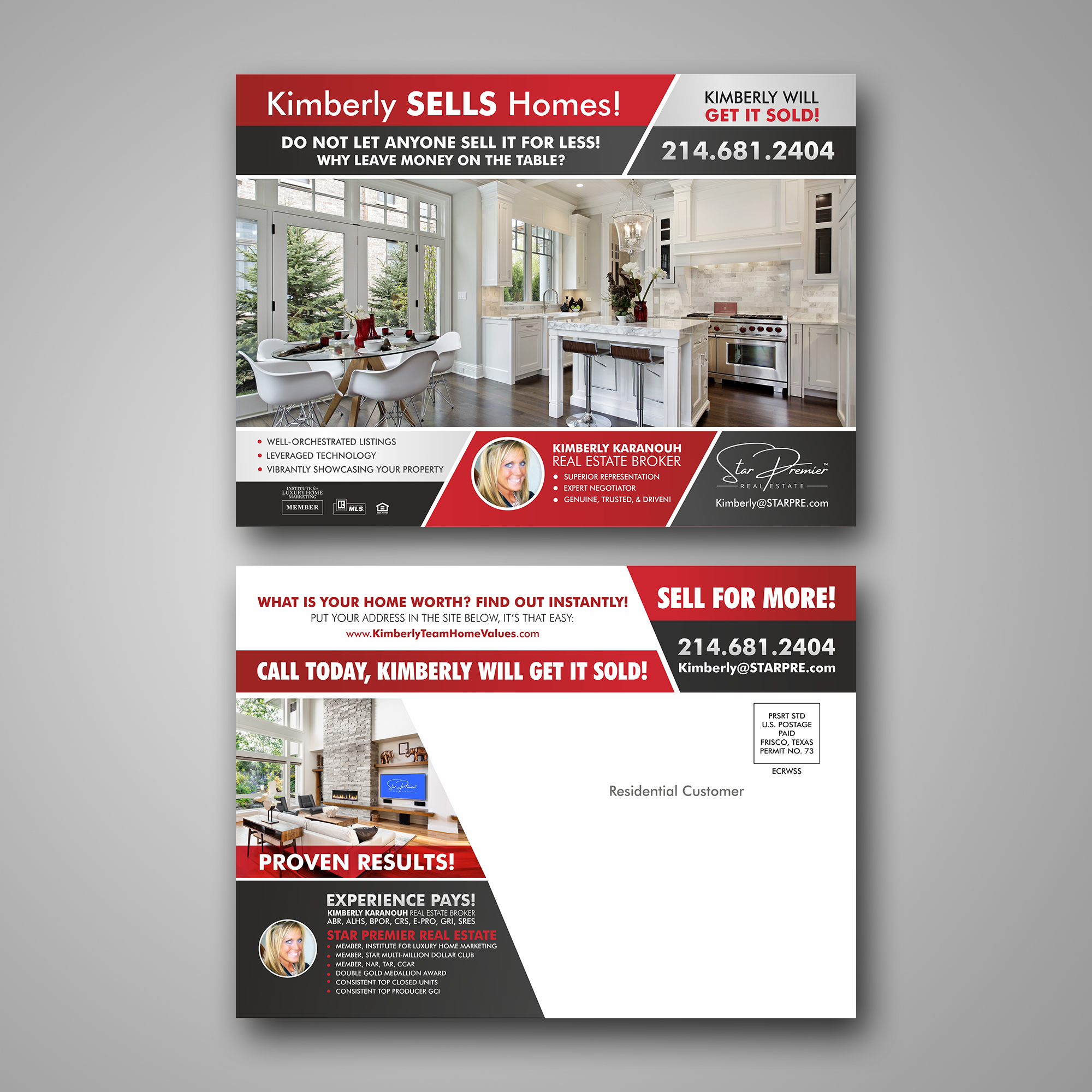 Postcard Design by ecorokerz for Star Premier Real Estate | Design #23774626