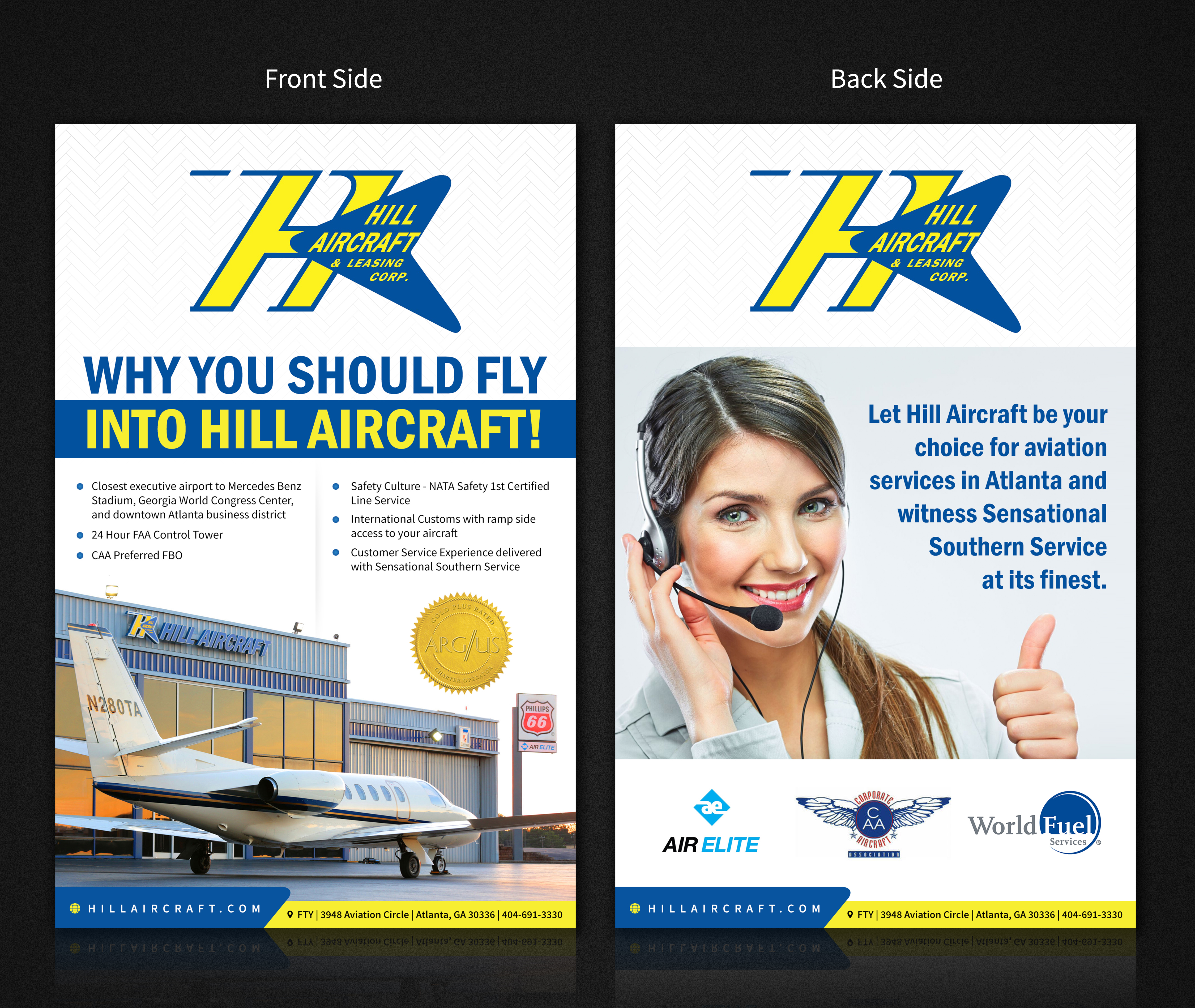 Brochure Design by SAI DESIGNS for Hill Aircraft  | Design #23801018