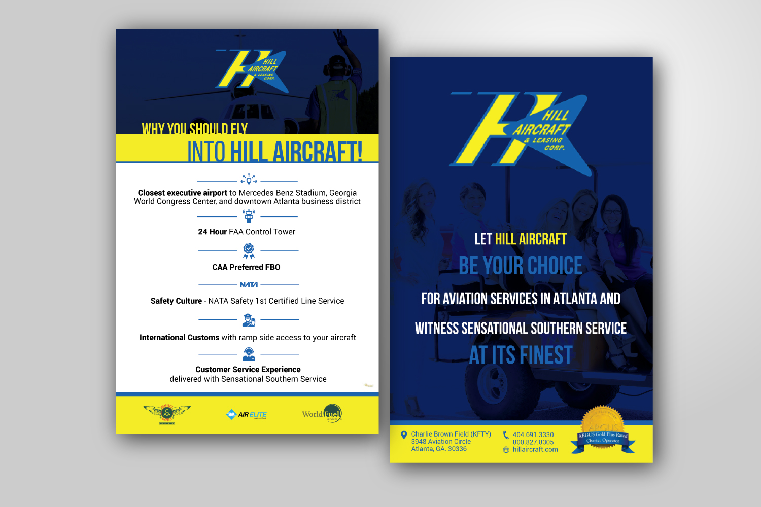 Brochure Design by coo.lt for Hill Aircraft  | Design #23781455