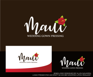 Logo Design by alvinnavarra for Maui Wedding Gown Pressing | Design: #23781129
