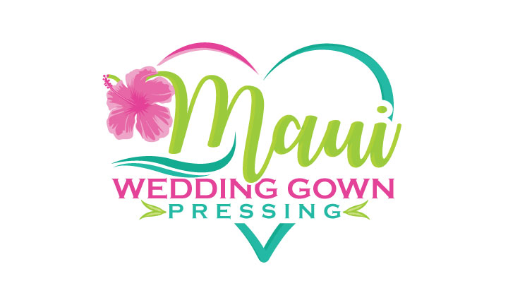 Logo Design by logoQ for Maui Wedding Gown Pressing | Design #23786051