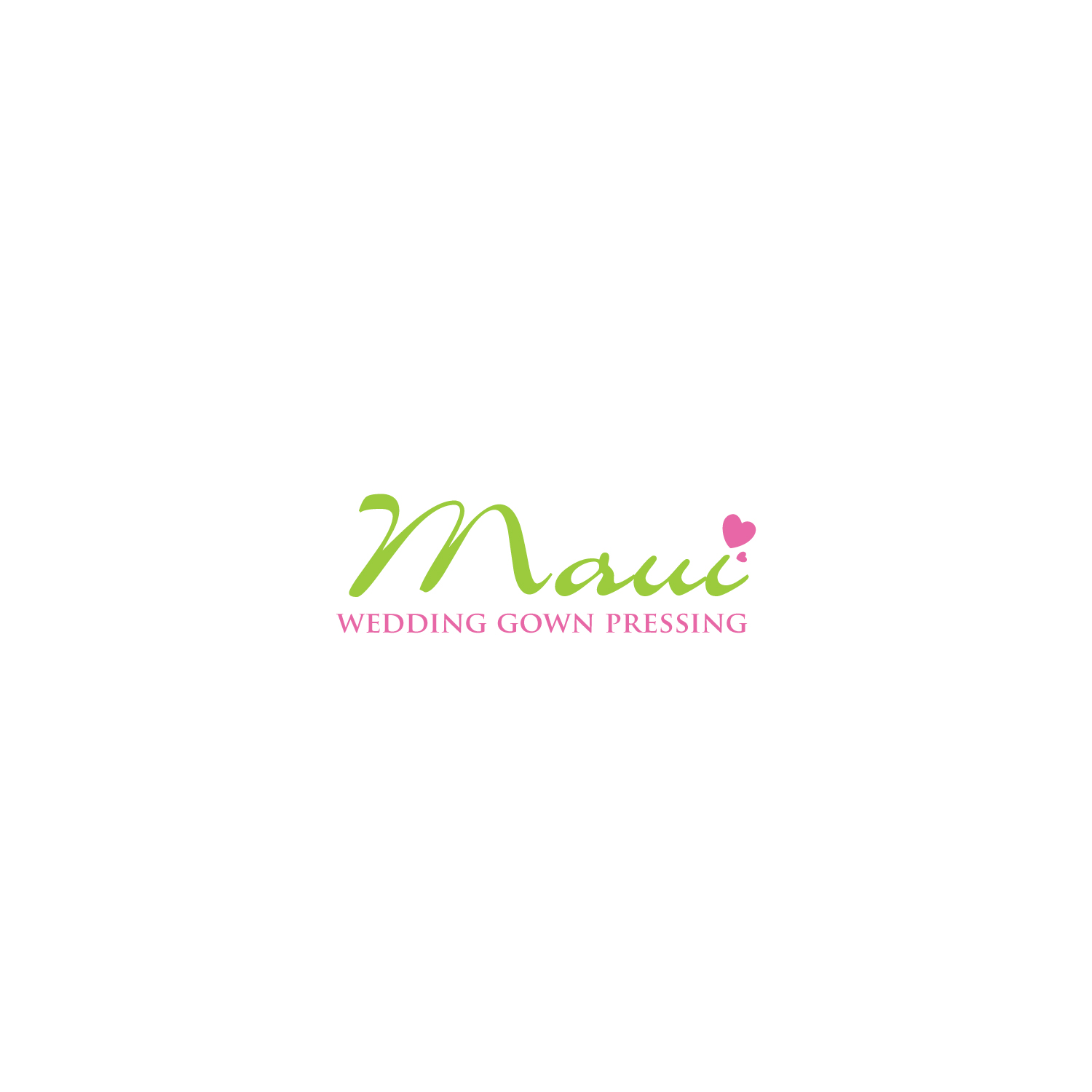 Logo Design by wisest design@ for Maui Wedding Gown Pressing | Design #23784483