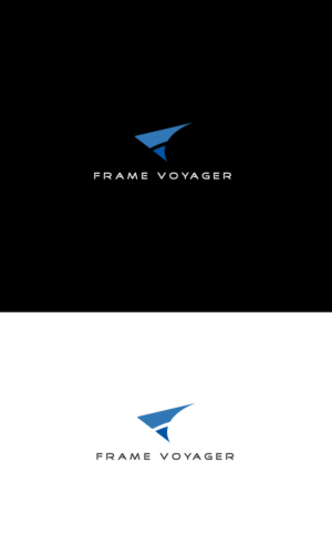 I'm good with no words or it can say "Frame Voyager" or our tag line "Find your story" | Logo Design by logo_s